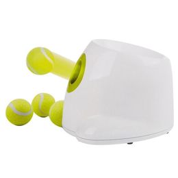 Jouets pour chiens à mâcher Jouets pour animaux de compagnie pour chiens Lanceur de tennis Machine à lancer automatique Dispositif de lancer de balles pour animaux de compagnie Émission de section de 3/6/9 m avec 3 balles Dressage de chiens 220908