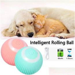 Jouets pour chiens à mâcher Jouets pour chiens à mâcher Balle roulante électrique Smart Funny Auto-Moving Puppy Games Pet Indoor Interactive Play Supply Drop Deli Dhvmp