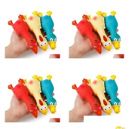 Jouets pour chiens à mâcher Jouets pour chiens à mâcher Latex naturel Pet Crier Poulet Canard Jouet Squeaker Amusant Son Caoutchouc Formation Jouer Chiot À Mâcher Dh9Hd