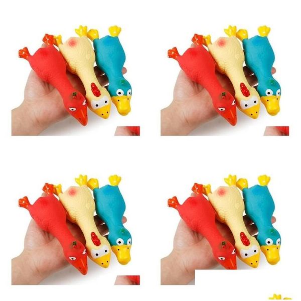 Jouets pour chiens à mâcher Jouets pour chiens à mâcher Latex naturel Pet Crier Poulet Canard Jouet Squeaker Amusant Son Caoutchouc Formation Jouer Chiot À Mâcher Dh9Hd