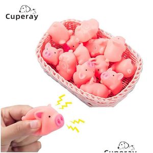 Hondenspeelgoed Kauwt Hondenspeelgoed Kauwt Huisdierenspeeltje Schattig Roze Varken Knijp Piepend geluid Zacht Rubber Mini Kauw Interactieve spellen Training Grappig Sup Dhn5V