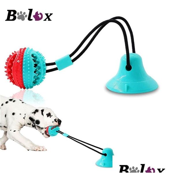 Jouets pour chiens à mâcher jouets pour chiens à mâcher Sil ventouse remorqueur interactif balle jouet pour animal de compagnie à mâcher morsure dent nettoyage brosse à dents fournitures d'alimentation Dh5Ri