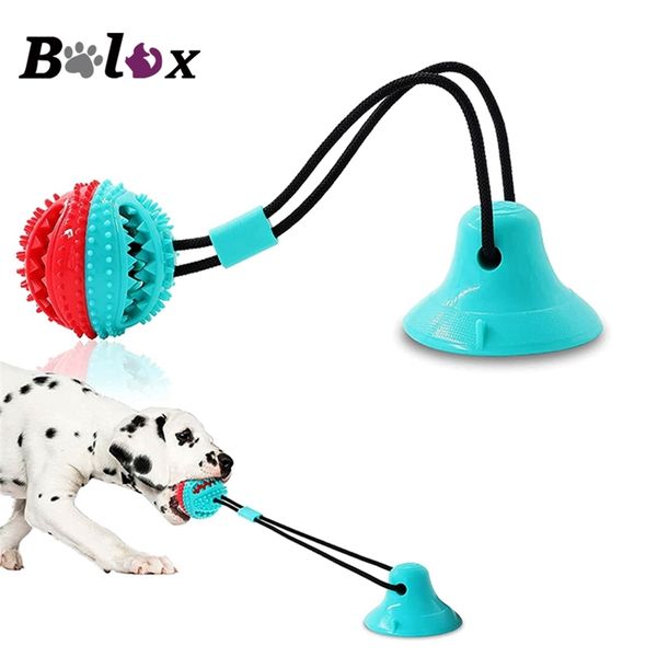 Jouets pour chiens à mâcher Jouets pour chiens Silicon Ventouse Remorqueur Interactive Dog Ball Toy For Pet Chew Bite Tooth Cleaning Brosse à dents Alimentation Pet Supplies 220908