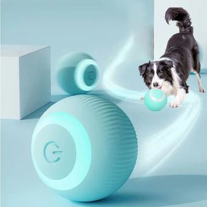 Dog Toys Chews Electric Ball Auto Rollen Smart voor S Training Zelf bewegende Pet Puppy Indoor Interactive Playi Supply 221122