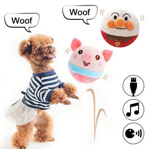 Juguetes para perros Chews Electronic Pet Dog Toy Ball Pet Bouncing Jump Balls Talking Interactive Dog Plush Doll Toys Regalo para mascotas USB Recargable 231212