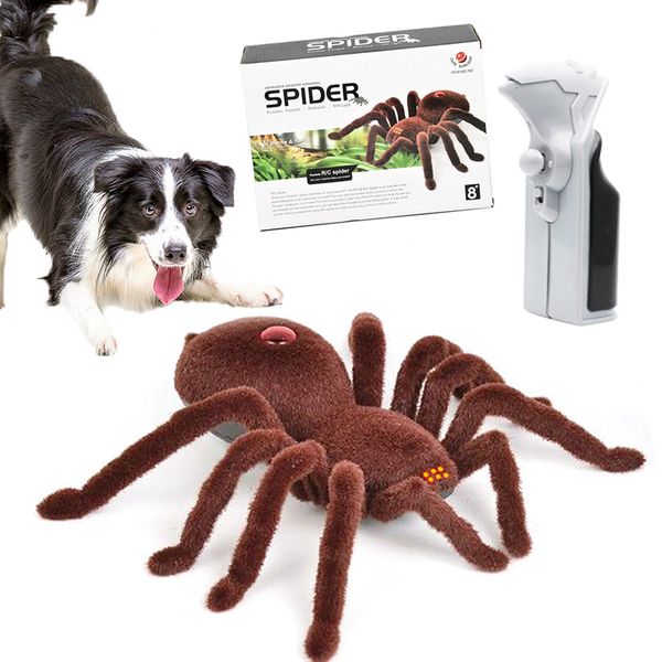 Juguetes para perros Chews Halloween Toy para perros Spider Smart Simulated con juguetes de control remoto para grandes perros pequeños medianos Perros interactivos Regalo de cumpleaños para perros Juguete 230812