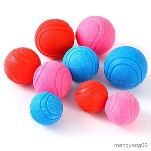 Jouets pour chiens à mâcher HOOPET jouet pour chien balle en caoutchouc résistant aux morsures jouet pour chiens chiot Teddy Pitbull couleur rouge balle solide S-XL fournitures pour animaux de compagnie