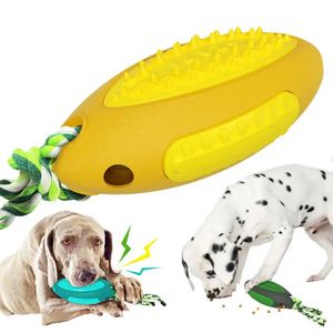 Hondenspeelgoed kauwt Onverwoestbaar Hondenpiepspeelgoed Multifunctioneel Accessoires voor huisdieren Kiezen Kattentrainingsgedrag Rugbyvormige tanden reinigen Kauwen 231011
