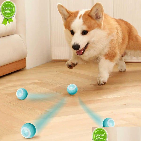 Jouets pour chiens à mâcher Nouveaux jouets pour chiens électriques Rolling Ball Smart Funny Auto-Moving Puppy Jeux Pet Indoor Interactive Play Supply Drop Delive Dhfrl