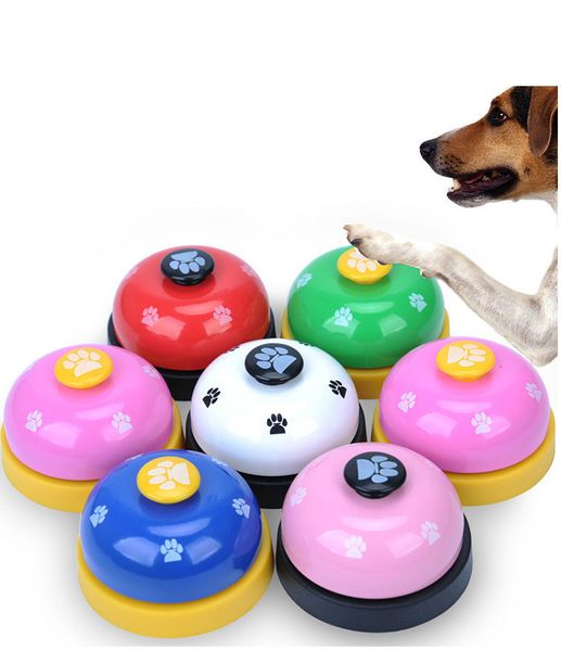 Juguetes para perros Chews Pet Bell para perros Cat Training Juguete interactivo llamado Dinner Small Bells Footprint Ring Trainer Recordatorio de alimentación para Teddy 230818