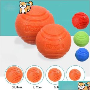 Hondenspeelgoed kauwt huisdierhonden onverwoestbare speelgoedballen met touw interactief voor grote puppy bouncy rubberen vaste bal drop levering ho dhqkh