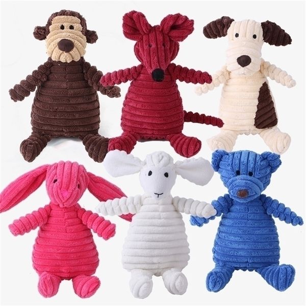 Juguetes para perros Masticables Pet Peluche Animal Masticar Resistente al desgaste Squeak Lindo Oso para Cachorro Teddy Suministros interactivos 221102