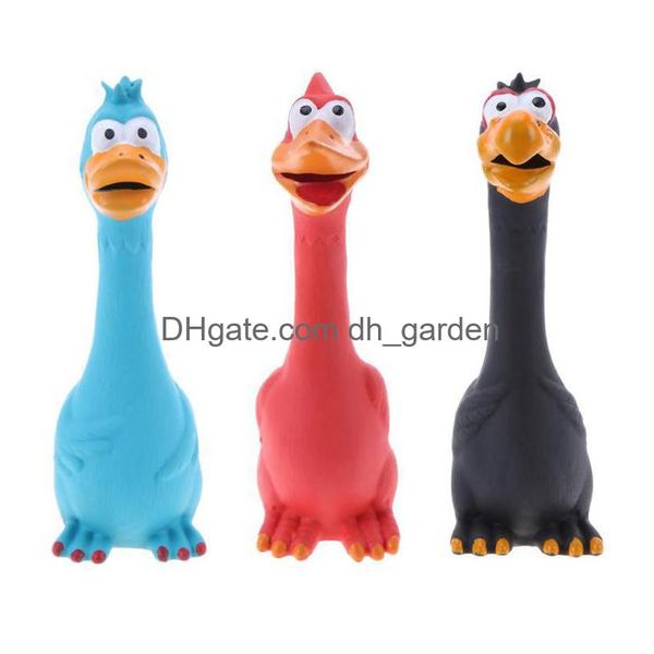 Juguetes para perros Chews Pet Puppy Screaming Rubber Chicken Toy para perros Latex Squeak Squeaker Chew Training Products Drop Delivery Dhgarden Dh0Wu