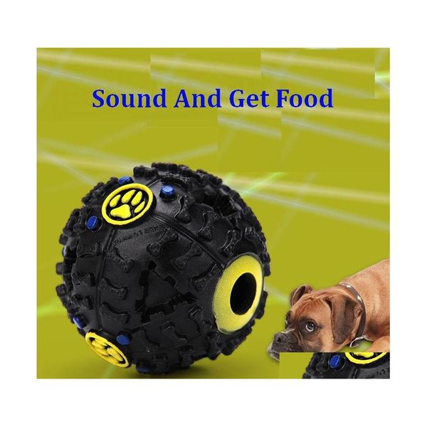 Juguetes para perros Masticables Mascotas Cachorro Sonido Bola Fuga Comida Juguete Gato Squeaky Squeaker Suministros Jugar Drop Entrega Hogar Jardín Dhbzf