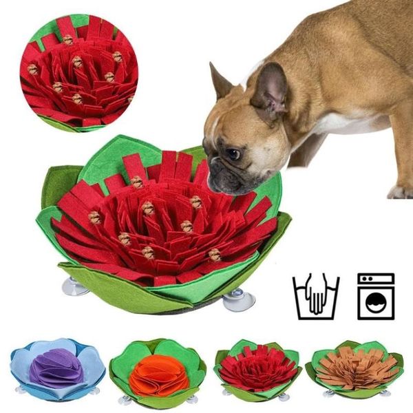 Toys pour chiens mâche pour animaux de compagnie Mat de puzzle de puzzle alimentant la couverture de formation de jeu interactive ennuyeuse sniffle301t