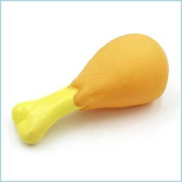 Hondenspeelgoed Chews Pet Supply Simption Rubber Funny Chicken Leg Squeak Toy Puppy Sound Interactive Chew Dog Cat Chewing Toys Drop Dhb8m