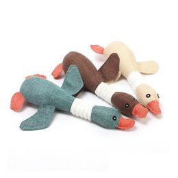 Jouets pour chiens à mâcher jouet pour animaux de compagnie mignon oies sauvages couineur drôle son canard chat chiot jouet morsure mâcher couineur interaction éducative goutte Dhi4K