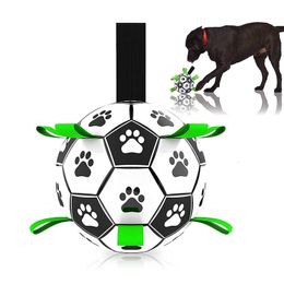 Jouets pour chiens à mâcher jouet pour animaux de compagnie ballon de football interactif pour petit grand s entraînement en plein air à mâcher gonfleur ensemble fournitures 230307