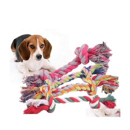 Hondenspeelgoed kauwt huisdieren katoen knoop colorf duurzaam gevlochten bot touw hoge kwaliteit benodigdheden 18 cm grappige honden kat speelgoed wll5 drop levering dhhta