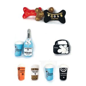 Dog Toys Chews Puppy Chew For Chihuahua Yorkies Bottle Squeak Bones Accessoires VIP Drop OT0045 230818