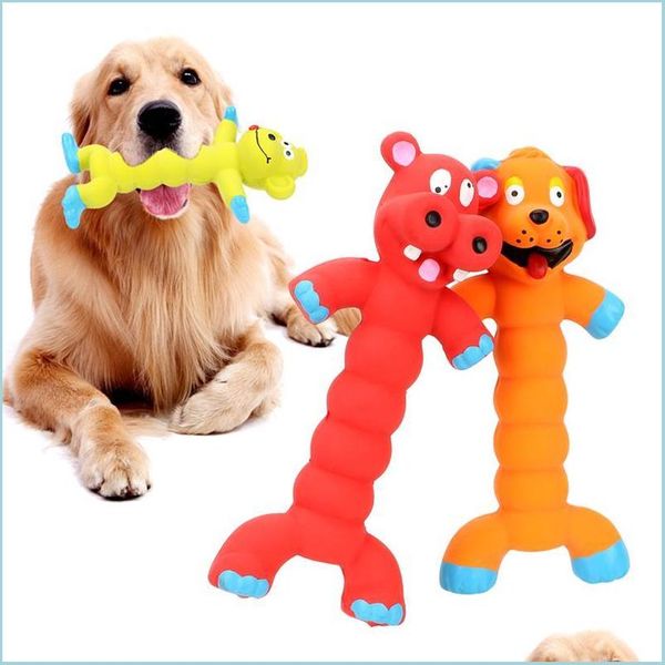 Juguetes para perros Masticables Cachorro Mascota Látex Jugar Juguetes para masticar Perros Gatos Mascotas Suministros Forma animal Goma con sonido chirriante Juguete Perro Entrega 2021 H Dhrqa