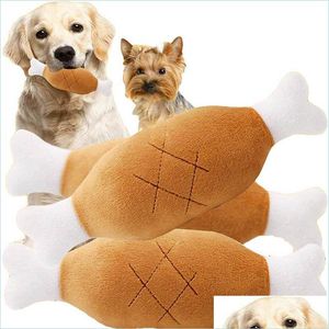 Hondenspeelgoed Chews Puppy Pet Play Chew Toys Dog For Dogs Cats Pets Leveringen Leuke Chicken benen pluche piepende speelgoeddruppel levering 2021 Home G DHHPV