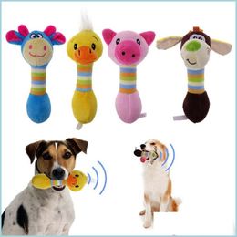 Hondenspeelgoed Chews Puppy Plush Tonning Toys Chew Squeaker Dieren gevormd Veilige niet -toxische huisdierafvoer