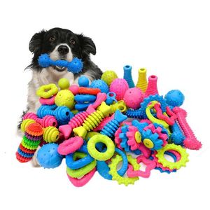 Hondenspeelgoed kauwt willekeurig puppy huisdier voor kleine honden rubberen weerstand tegen bijten speelgoed tanden reiniging kauw training benodigdheden 1175 v2 drop dhouv