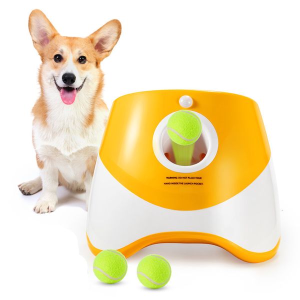 Jouets pour chiens à mâcher, Tennis rechargeable, jouet automatique pour animaux de compagnie, Mini Machine à lancer de flipper, dispositif de lancer interactif amusant 230307