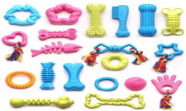 Toyadores para perros Chews Bola de goma Tug Squeaky Dentitud Dentrendida Chew para cachorros y perros pequeños AMJNQ5540280