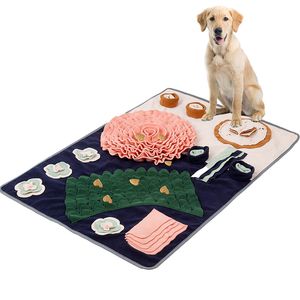 Dog Toys Chews Snuffle Mat para perros Juego de alimentación interactivo con almohadilla inferior antideslizante Dog Treats Feeding Mat Fomenta las habilidades de forrajeo natural 230625