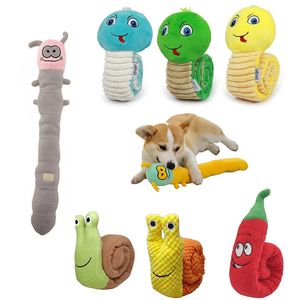 Juguetes para perros Chews Squeak Pet Sniffing Caracoles de peluche Comida tibetana Molar Puzzle Interactivo Cat Toy Feeder Wholsale 230819