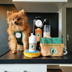 Hondenspeelgoed Kauwspeelgoed E And Seek P Piepende kauwset Hondenspeelgoed Starbarks Coffee Collection Unieke Drop Delivery Home Garden Pet Suppl Dhprq