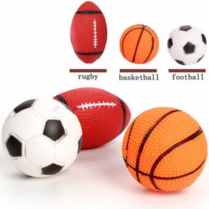 Hondenspeelgoed Squeak Sound Hondenbal Rubber Rubgby Voetbal Basketbal Interactief speelgoed voor honden Kleine middelgrote grote huisdieren Speelgoedbenodigdheden