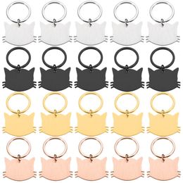 Hond Training Gehoorzaamheid 20 StuksLot Blank Cat Pet ID Tag Gepersonaliseerde Naam Kraag voor DIY Rvs Aangepaste Sleutelhanger Accessoires Groothandel 231212