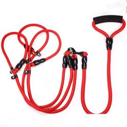 Traine des chiens Obéissance Leashes Leash P Chain Double pour les chiens Walking Mtihead détachable trois accessoires pour animaux