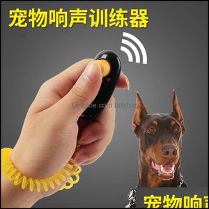 Dog Training Obedience Pet Dog Training Whistle Click Clicker Agility Trainer Aid Wrist Lanyard Obedience Supplies Couleurs mélangées 1839 Dhtcd