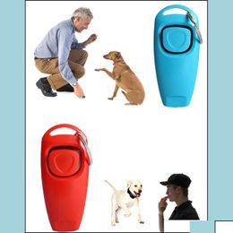 Dog Training Obedience Pet Whistle And Clicker Puppy Stop Barking Aid Tool Portable Trainer Pro Homeindustry Drop Delivery Accueil Ga Dhid7