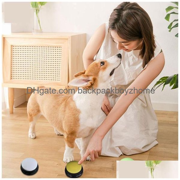 Formation de chien obéissance jouets enregistrables bouton pour animaux de compagnie boîte à son enregistreur vocal jouet parlant pour outil de communication parlant livraison directe H Dhahz