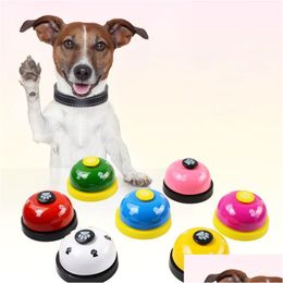 Chien Formation Obéissance Anneau Cloche Patte Chiens De Compagnie Cloches Animaux Intelligence Jouets Noir Rouge Drop Livraison Maison Fournitures De Jardin Dhnxc