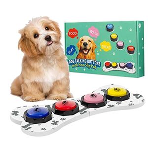 Chien Formation Obéissance Bouton d'enregistrement vocal Jouets pour animaux de compagnie Boutons pour chien pour la communication Buzzer de formation pour animaux de compagnie Bouton parlant enregistrable Jouet d'intelligence 230617