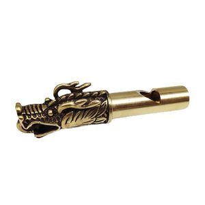 Hondentraining Whistle Copper Dragon-Head Style Outdoor Survival Scheidsree Whistle Keychain