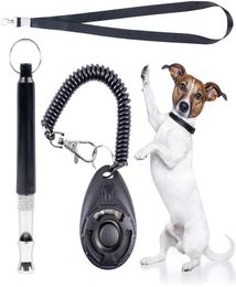 Sifflet d'entraînement pour chien avec Kit Clicker, pas réglable, ultrasonique avec lanière pour rappel d'animaux, contrôle silencieux JK2012KD7946191