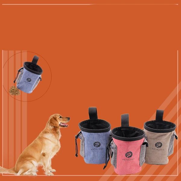 Fournitures pour animaux de compagnie Sacs de stockage d'alimentation Sac d'entraînement pour chiots Chien Chats Traiter Mangeoires de poche Tissu Portable Pochette pour animaux 11 5mc G2