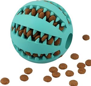 Bola de juguete para tratar perros, juguete para limpiar dientes de perro, juguetes interactivos para perros