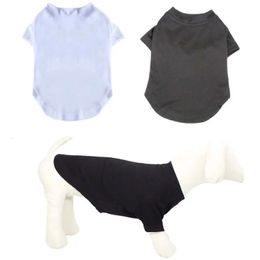 Chien tshirt manche d'été design vêtements d'animaux de compagnie coton chemises de chiot doux