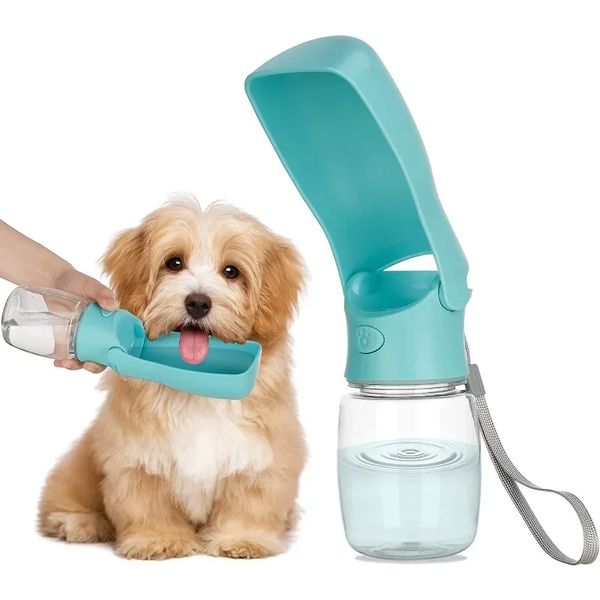 Bouteille d'eau de chien - Dispensateur d'eau de chien pliable pour marche extérieure, bouteille d'eau de compagnie portable pour le voyage, fuite, BPA gratuit