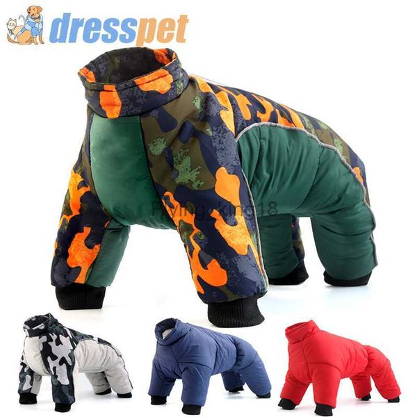 Cazón de invierno para perros ropa caliente ropa de cachorra pequeña para bulldog bulldog perros mascotas traje impermeable xxl chaquetas de mascotas HKD230812