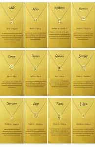 Dogeared 12 Constellation pendentif créatif couleur collier femme clavicule chaîne accessoires bijoux de style européen et américain 2960837