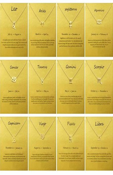 Dogeared 12 Constellation pendentif créatif couleur collier femme clavicule chaîne accessoires bijoux de style européen et américain 2960837